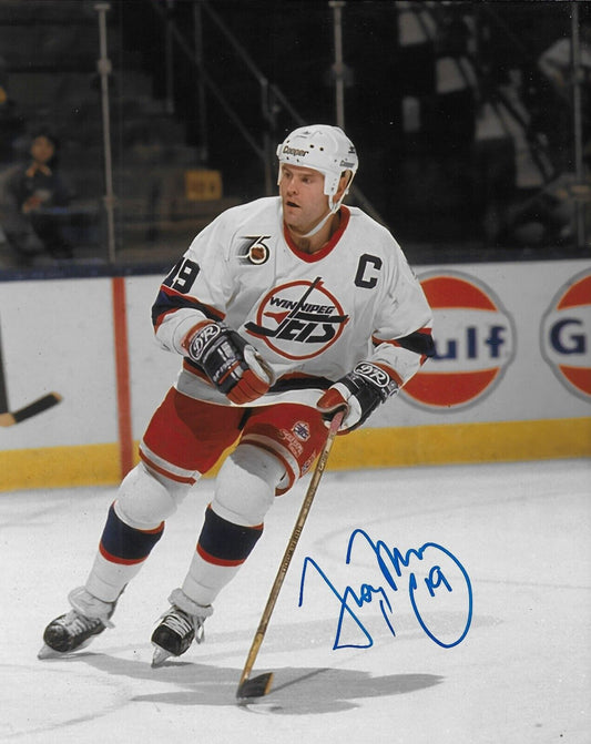 Signed Troy Murray Winnipeg Jets Autographed 8x10 Photo #1 Original
