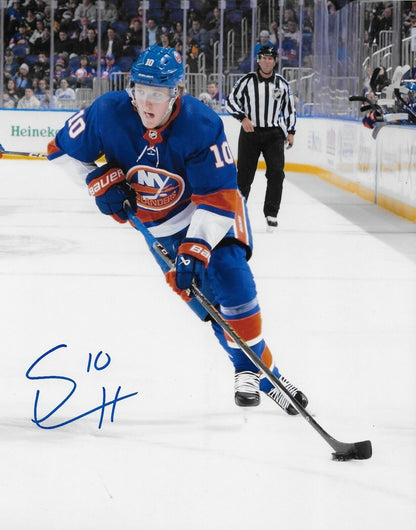 Signed Simon Holmstrom New York Islanders Autographed 8x10 Photo #1 Original