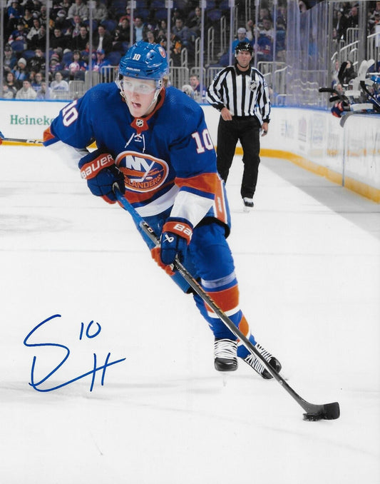 Signed Simon Holmstrom New York Islanders Autographed 8x10 Photo #1 Original