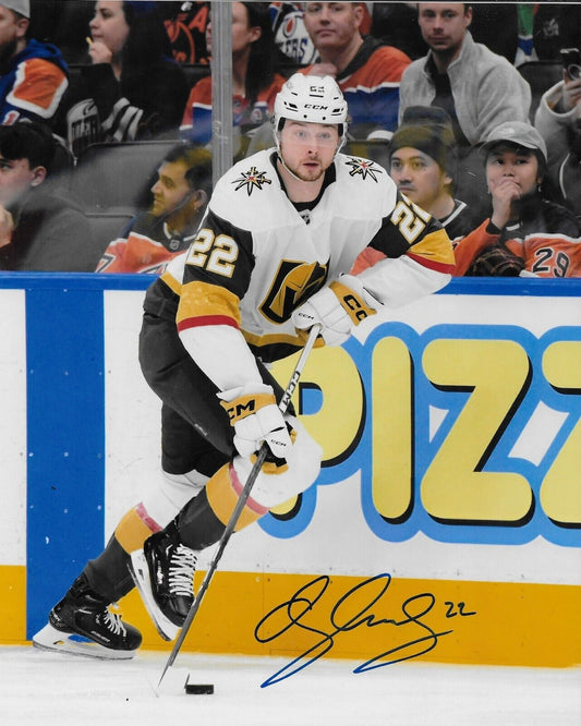 Photo autographiée 8x10 de Cole Schwindt Vegas Golden Knights #1 originale