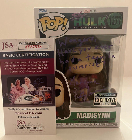 Signed Patty Guggenheim autographed She Hulk Madisynn Funko Pop JSA