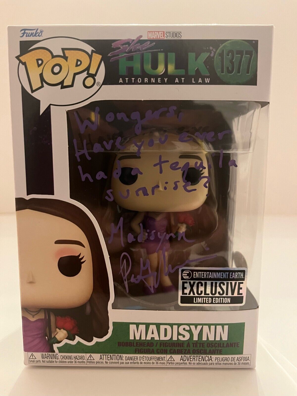 Funko Pop JSA signée Patty Guggenheim dédicacée She Hulk Madisynn