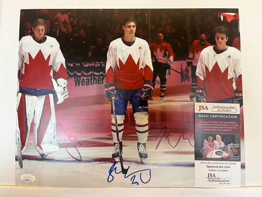Signed Juraj Slafkovsky Sam Montembeault Filip Mesar 72 Canada 11x14 Photo JSA