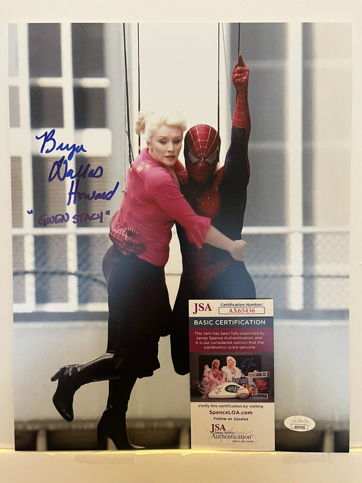 Signed Bryce Dallas Howard Actress Spiderman 11x14 Photo #5 JSA