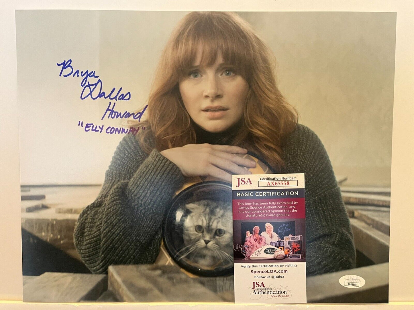Signed Bryce Dallas Howard Actress Argylle 11x14 Photo JSA Elly Conway