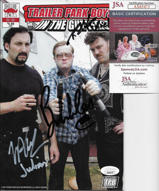 Signed Ricky Julian Bubbles Trailer Park Boys Full Comic Book #2 with JSA
