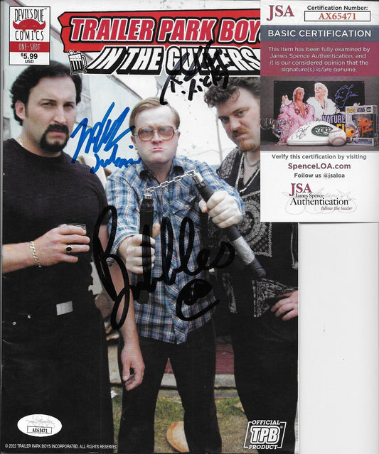 Signed Ricky Julian Bubbles Trailer Park Boys Full Comic Book #3 with JSA