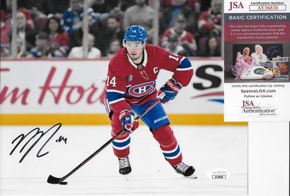 Photo 8x10 signée par Nick Suzuki des Canadiens de Montréal #7 Authentification originale JSA