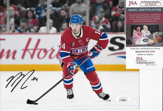 Photo 8x10 signée par Nick Suzuki des Canadiens de Montréal #7 Authentification originale JSA