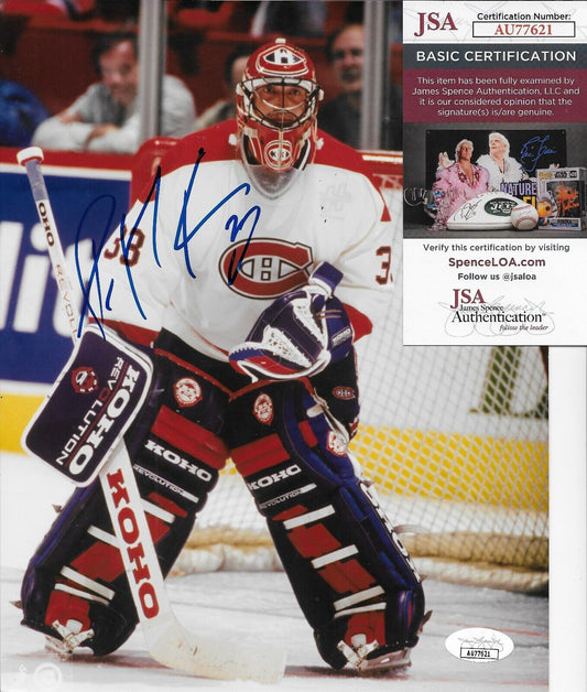 Signed Patrick Roy Montreal Canadiens Hall of Famer 8x10 w JSA Authentication