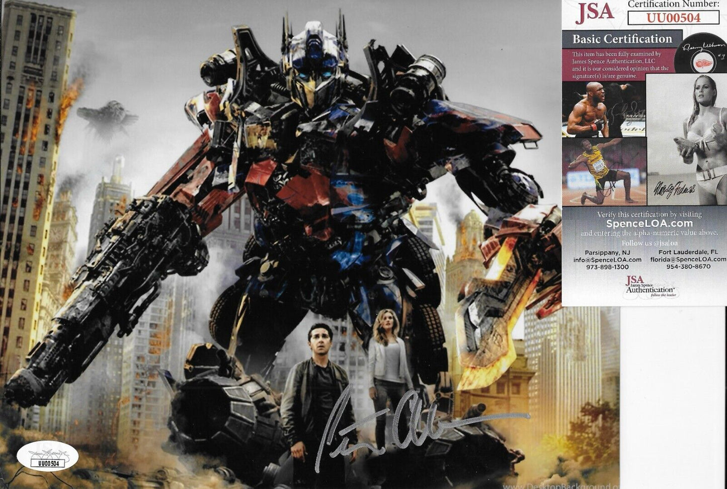 Signed Peter Cullen Optimus Prime Transformers 8x10 Photo #3 JSA Authentication
