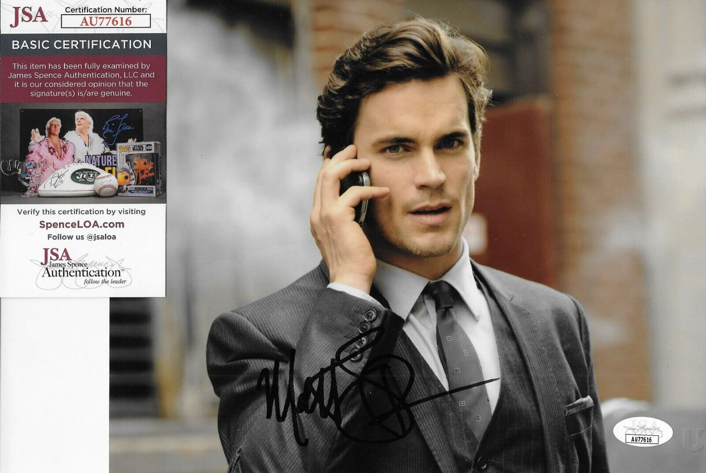 Signed Matt Bomer White Collar Autographed 8x10 Photo #2 with JSA Authentication