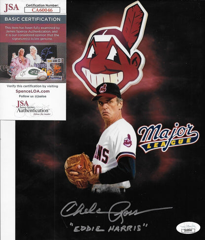 Signed Chelcie Ross Autographed Major League 8x10 Photo #2 w JSA Authentication
