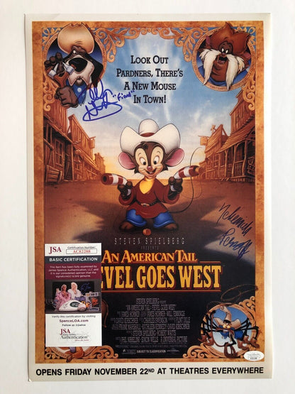 Signed Nehemiah Persoff Phillip Glasser An American Tail 12x18 photo 2 with JSA