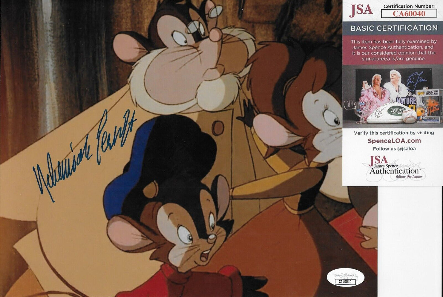 Photo signée Nehemiah Persoff An American Tail 8x10 #3 avec authentification JSA