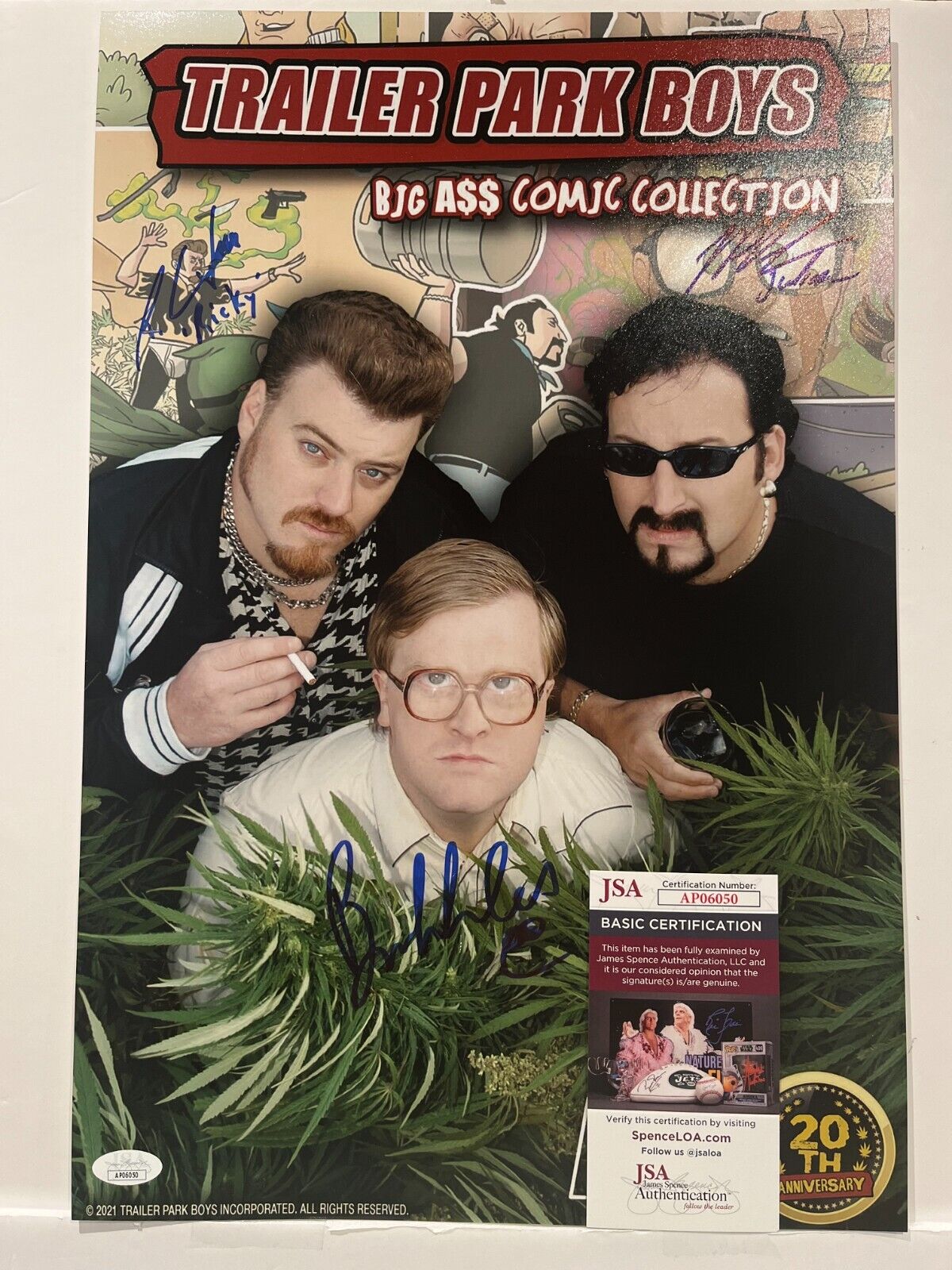 Photo signée Ricky Bubbles Julien Trailer Park Boys Acteur 12x18 JSA