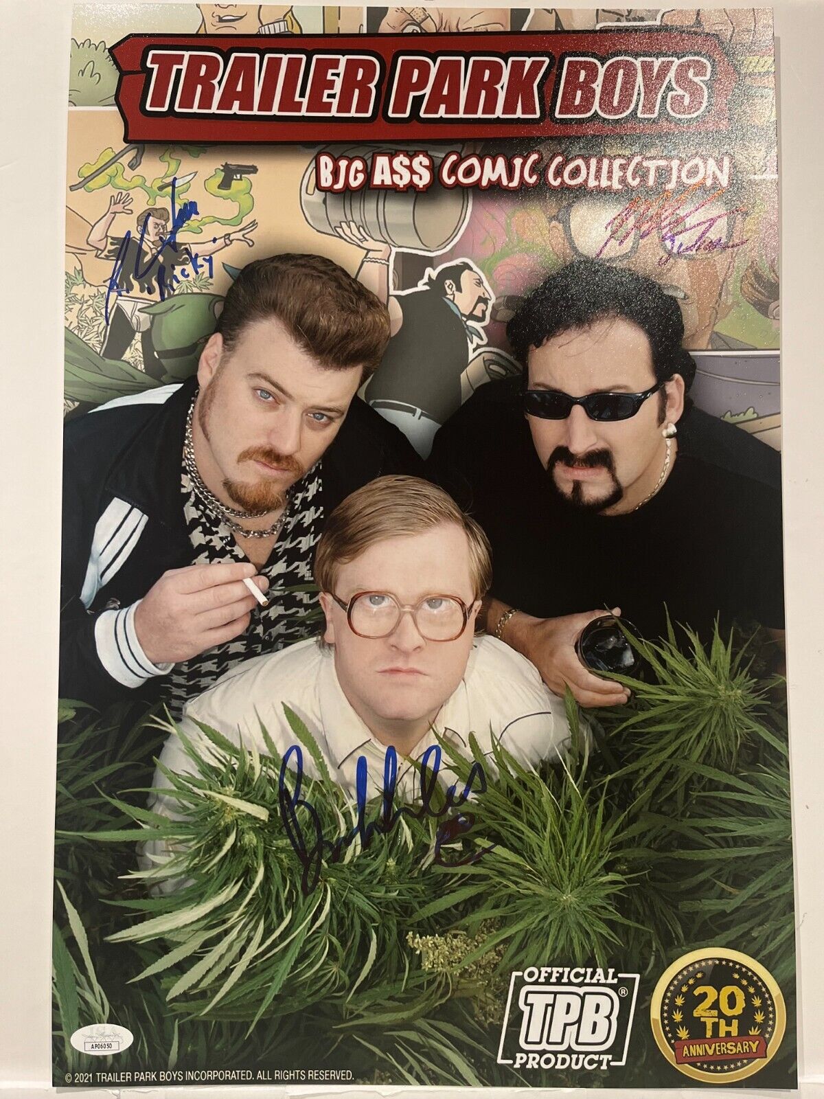 Photo signée Ricky Bubbles Julien Trailer Park Boys Acteur 12x18 JSA