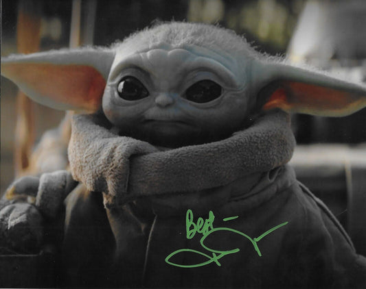 Signed John Rosengrant Star Wars Baby Yoda Autographed 8x10 photo #5 Original