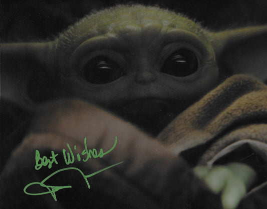 Signed John Rosengrant Star Wars Baby Yoda Autographed 8x10 photo #6 Original