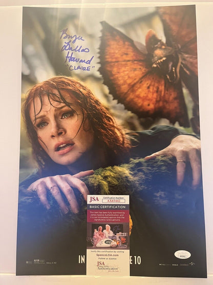Signed Bryce Dallas Howard Jurassic Park World 12x18 Photo Actress JSA