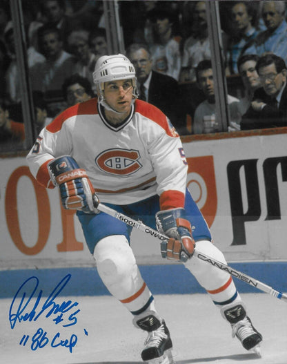 Photo 8x10 de la Coupe 86 signée par Rick Green, Canadiens de Montréal, #2, Signature privée