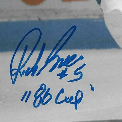 Photo 8x10 de la Coupe 86 signée par Rick Green, Canadiens de Montréal, #2, Signature privée