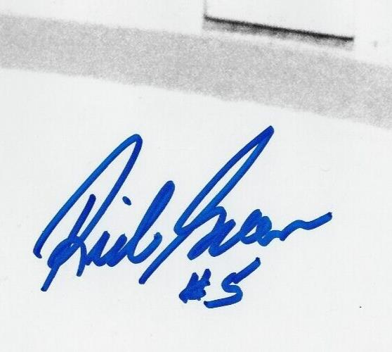 Photo autographiée 8x10 signée Rick Green Washington Capitals #4 Signature privée