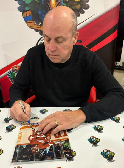 Photo autographiée 8x10 signée Rick Green Washington Capitals #4 Signature privée