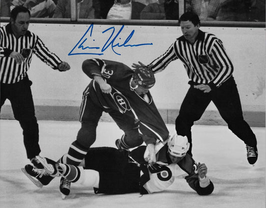 Photo autographiée 8x10 des Canadiens de Montréal signée Chris Nilan #2 Signature privée