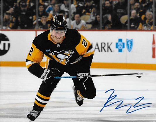 Signed Rutger McGroarty Pittsburgh Penguins Autographed 8x10 Photo #1 Original