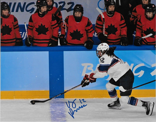 Signed Kelly Pannek Team USA Olympics Minnesota Frost 8x10 Photo #4 Original