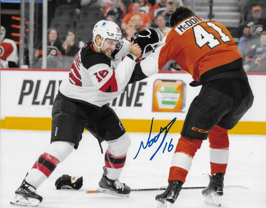 Signed Nathan Legare  New Jersey Devils Autographed 8x10 Photo #2 Original