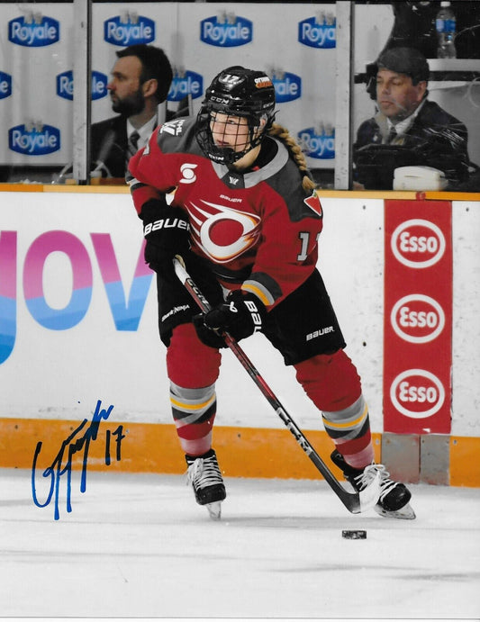 Signed Gabbie Hughes PWHL Ottawa Charge Autographed 8x10 Photo #1 Original