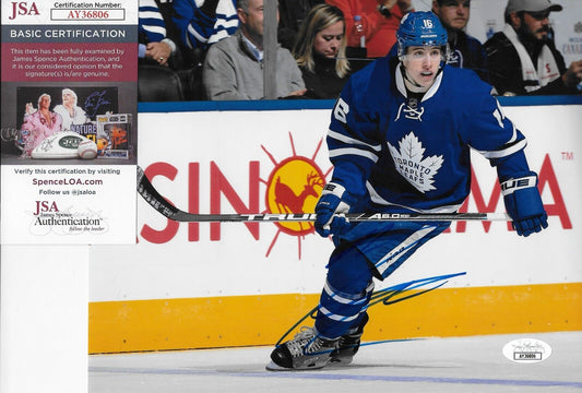 Signed Mitch Marner Toronto Maple Leafs 8x10 Photo #1 with JSA Authentication