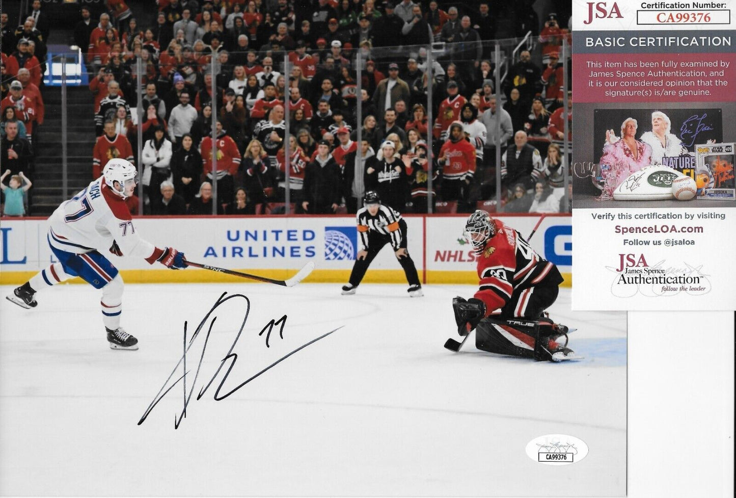 Signed Kirby Dach Montreal Canadiens 8x10 Photo #2 Original w JSA Authentication