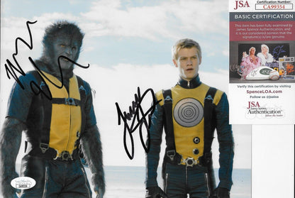 Signed Nicholas Hoult Lucas Till X-Men  8x10 Photo #1 with JSA Authentication