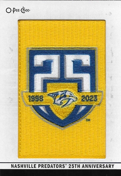 2024-25 O-Pee-Chee Hockey Nashville Predators 25th Anniversary Patch SSP