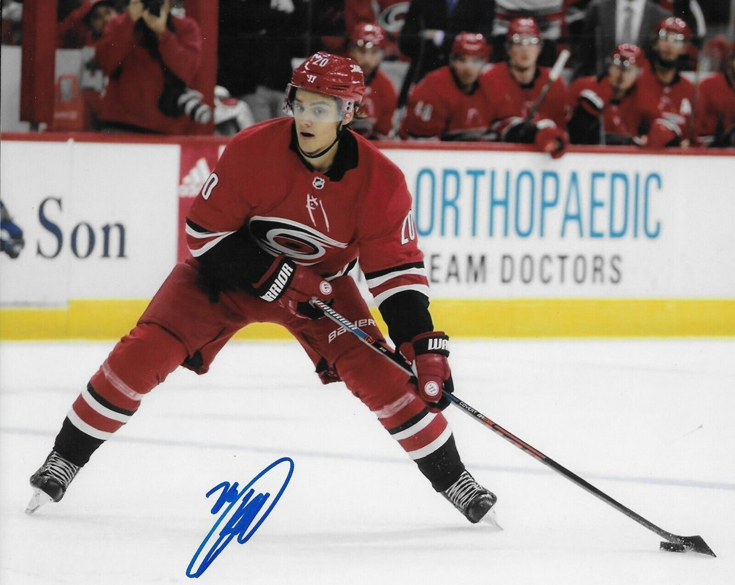 Signed Sebastian Aho Carolina Hurricanes Autographed 8x10 Photo #1 Original