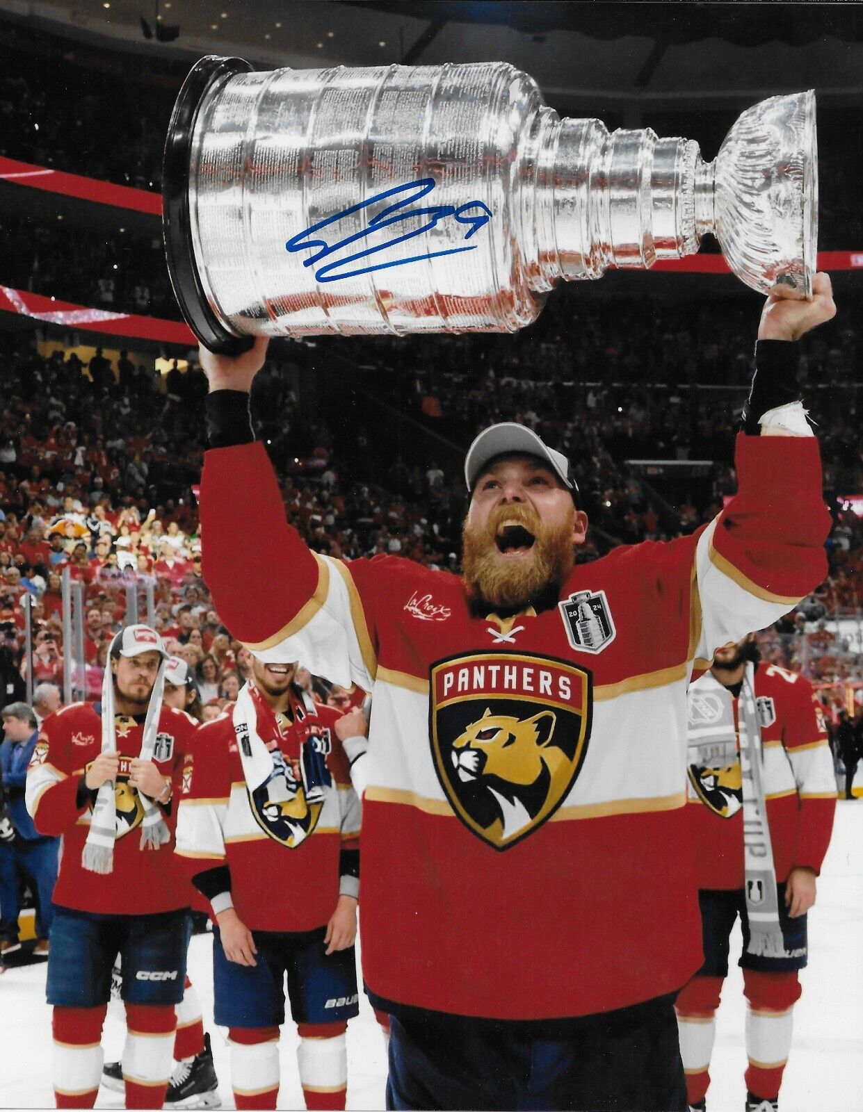 Signed Sam Bennett Florida Panthers Stanley Cup 8x10 Photo #1 Original