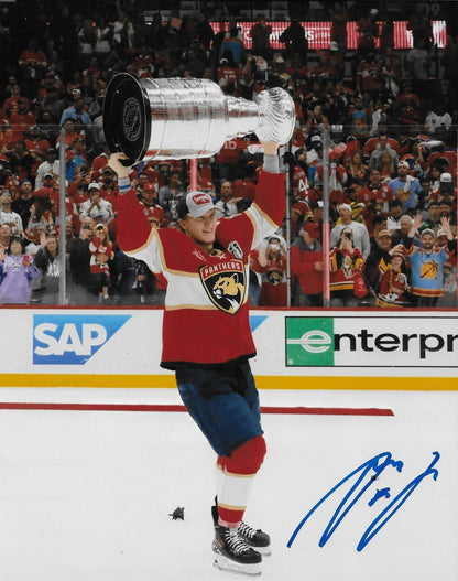 Signed Anton Lundell Florida Panthers Stanley Cup 8x10 Photo #6 Original