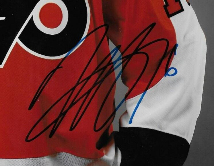 Signed Travis Sanheim Philadelphia Flyers Autographed 8x10 Photo #1 Original