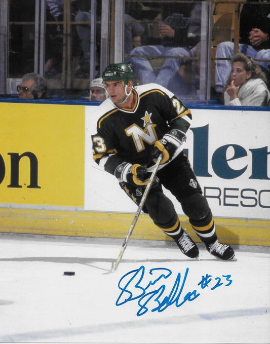 Signed Brian Bellows Minnesota North Stars Autographed 8x10 Photo #2 Original