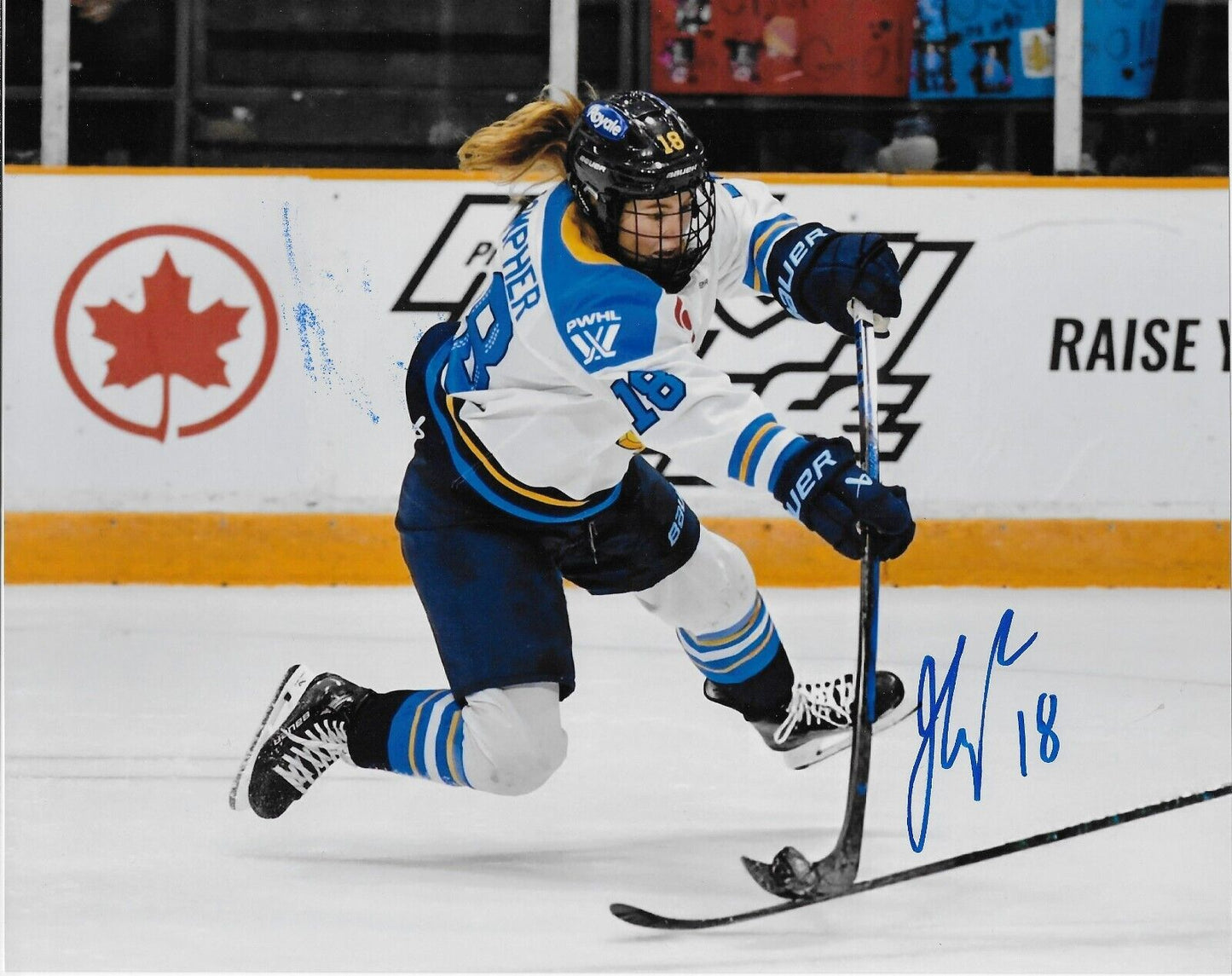 Signed Jesse Compher PWHL Toronto Sceptres Autographed 8x10 Photo #1 Original