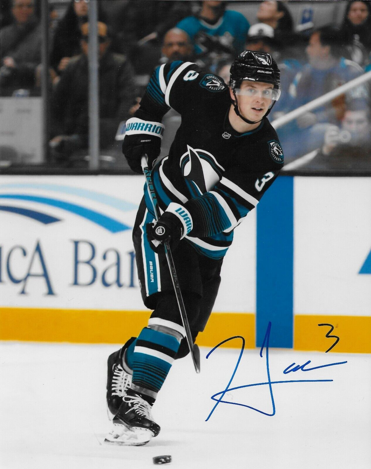 Signed Henry Thrun San Jose Sharks Autographed 8x10 Photo #1 Original