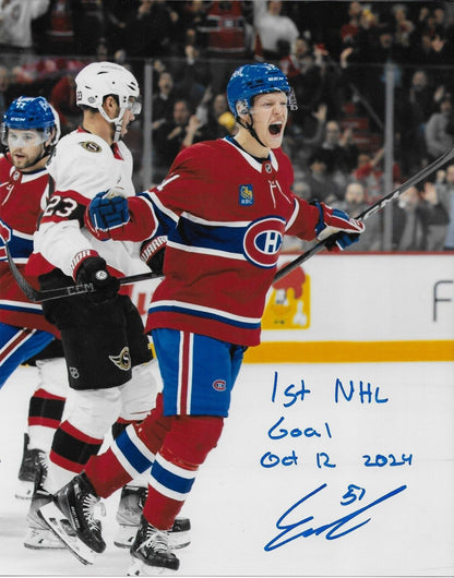 Signed Emil Heineman Montreal Canadiens 8x10 Photo #1 Original Private Signing