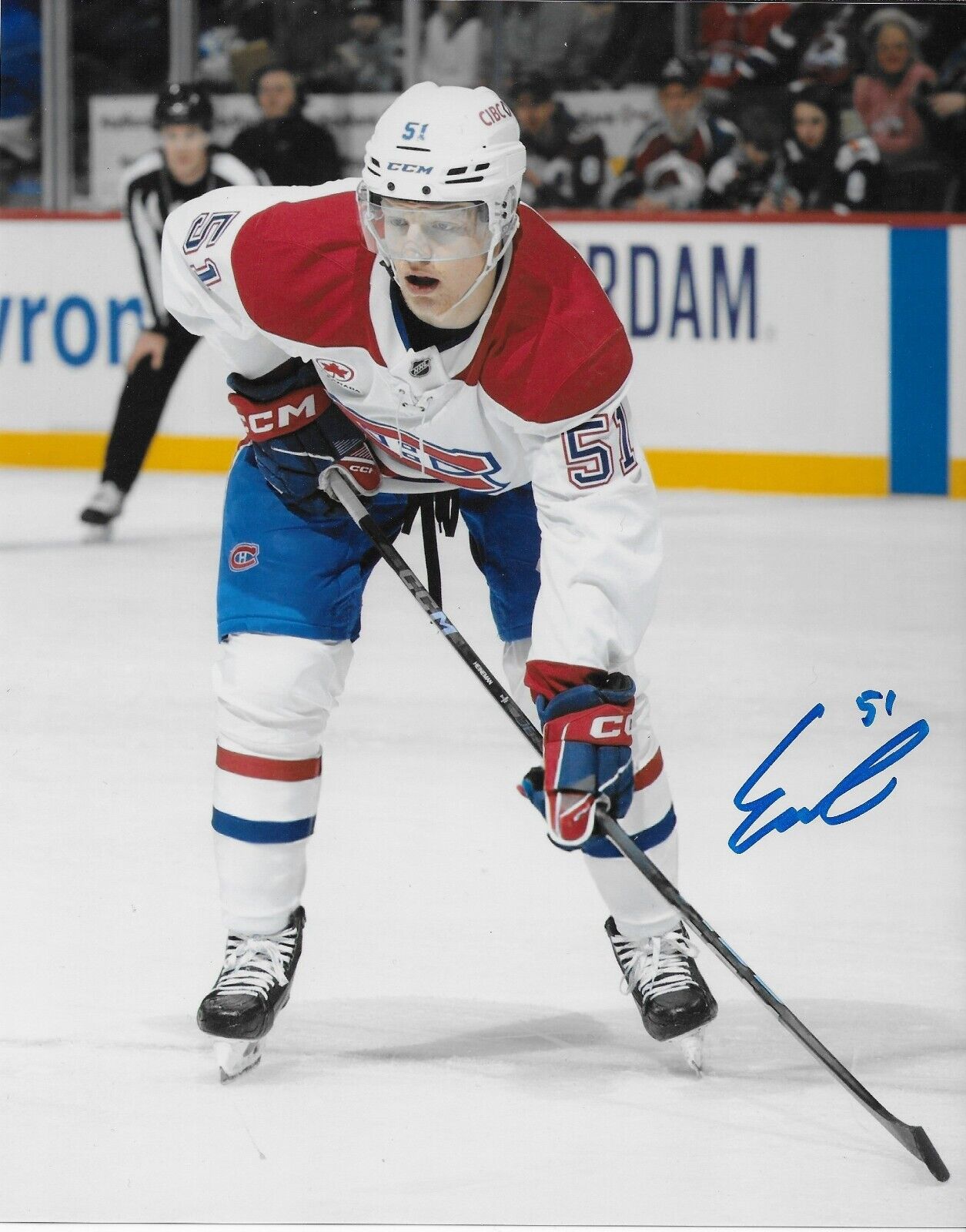 Signed Emil Heineman Montreal Canadiens 8x10 Photo #7 Original Private Signing
