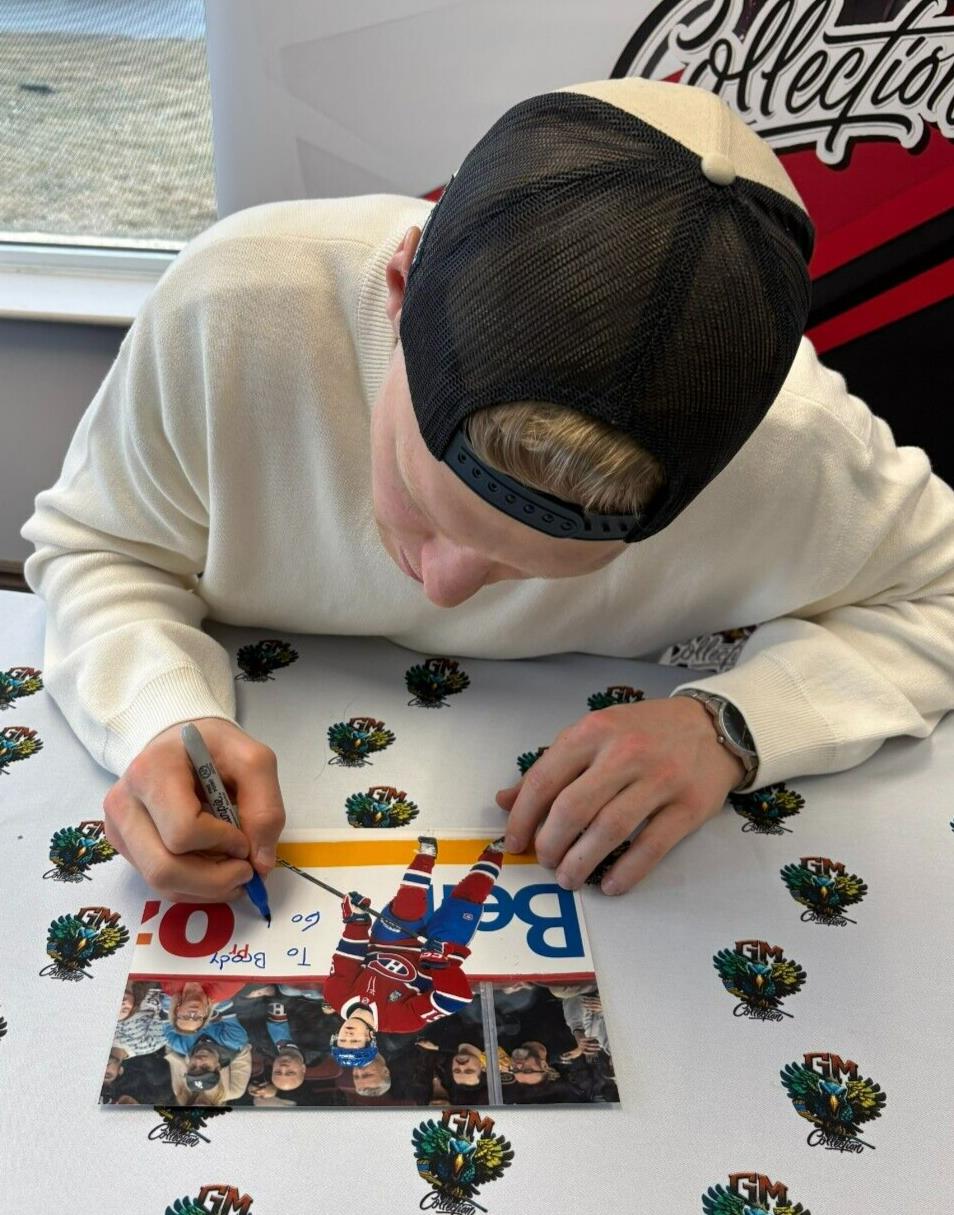 Signed Emil Heineman Montreal Canadiens 8x10 Photo #7 Original Private Signing