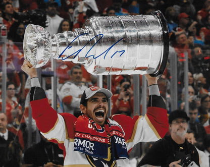 Signed Evan Rodrigues Florida Panthers Stanley Cup 8x10 Photo #1 Original