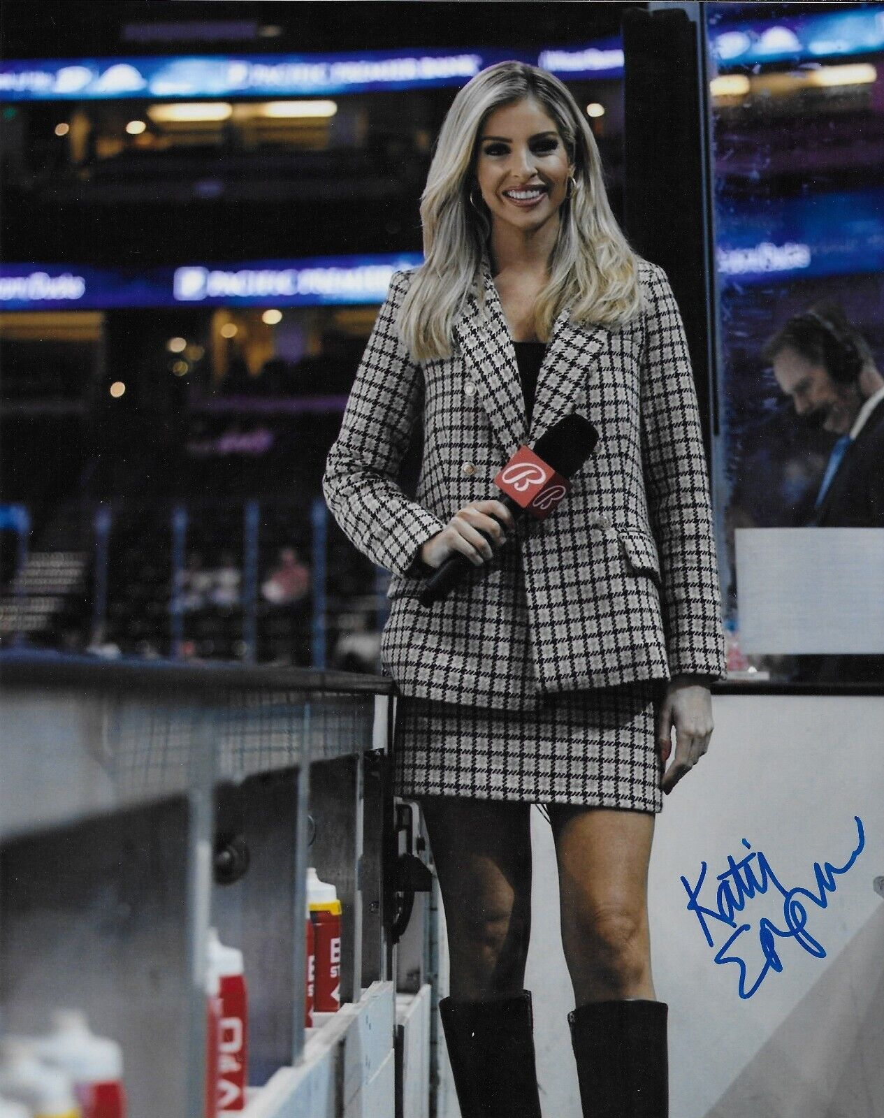 Signed Katie Engleson Florida Panthers Announcer 8x10 Photo #1 Original