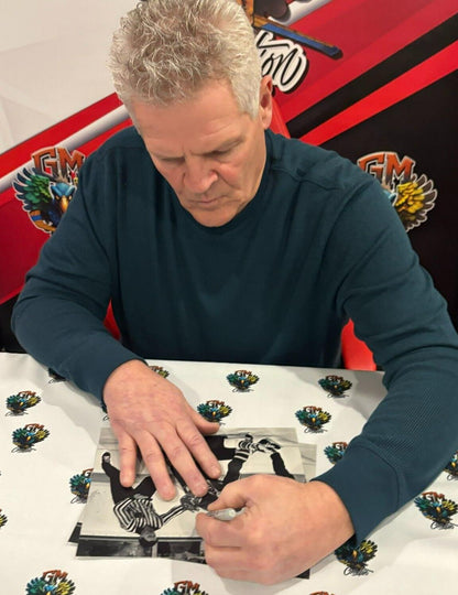 Signed Chris Nilan Montreal Canadiens Hockey Puck w Knuckles Private Signing